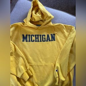 Michigan Yellow Hoodie mens